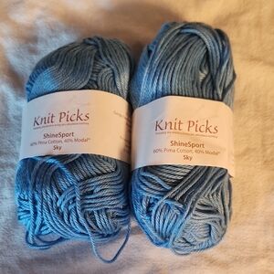 Knit Picks ShineSport Sky Blue Yarn